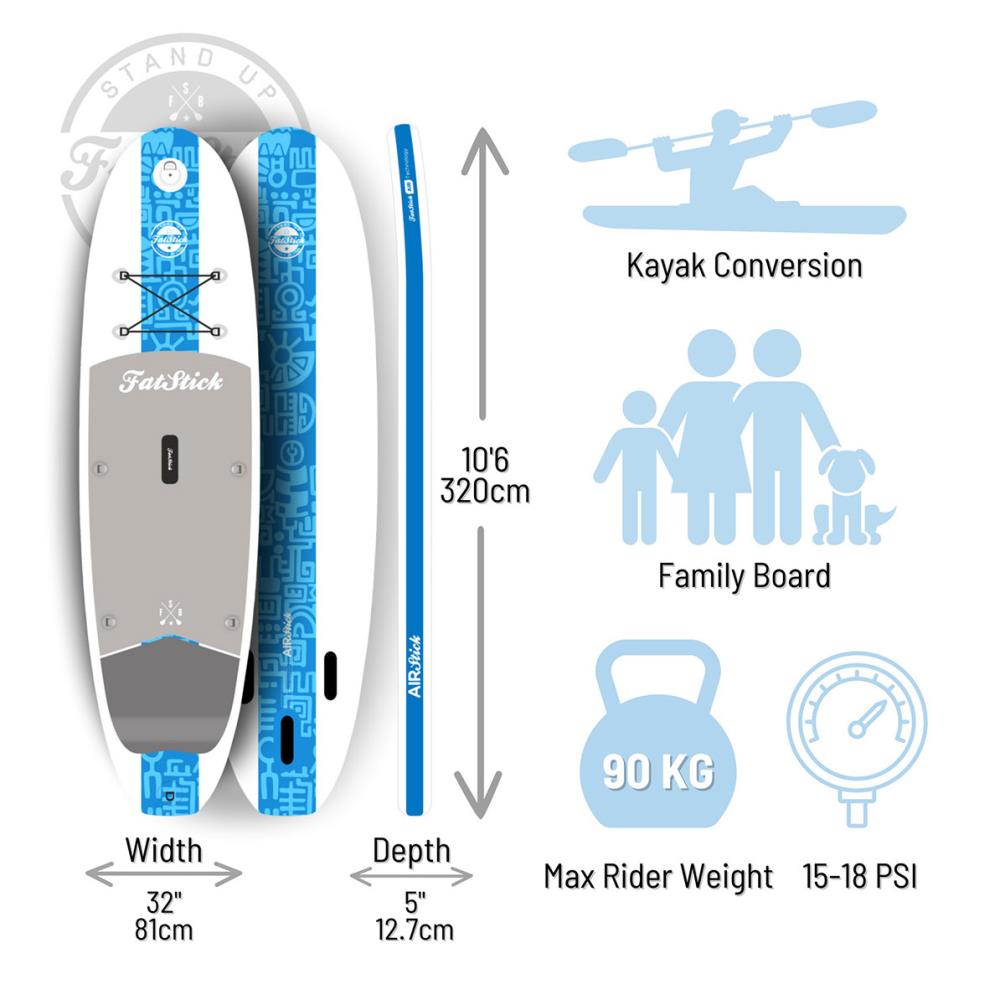 FatStick Airstick All-Around iSUP & Seat 10' 6